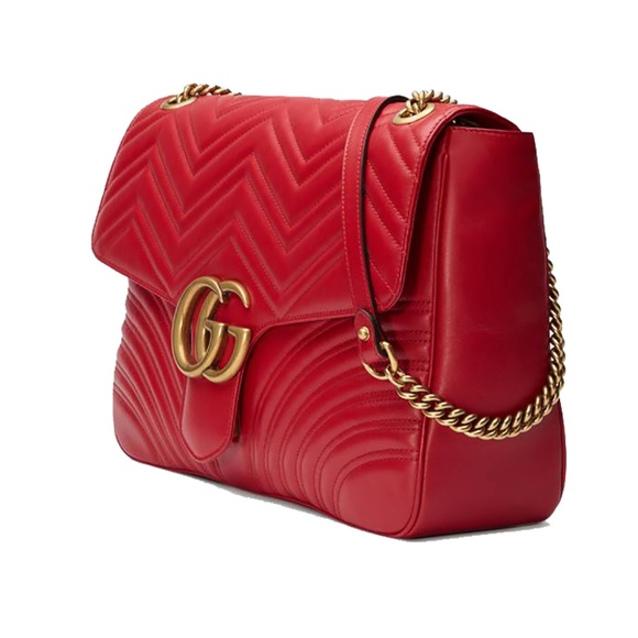 Gucci Large GG Marmont Leather Shoulder Bag - Picture 2 of 8